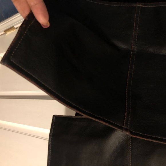 Kenzie faux leather skirt dark brown size 8 - Picture 4 of 5